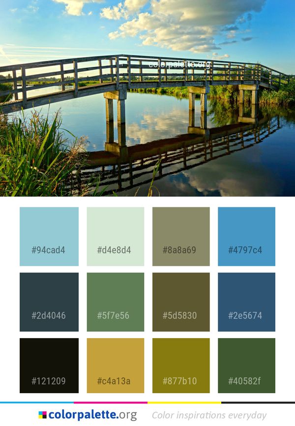 Reflection Nature Waterway Color Palette