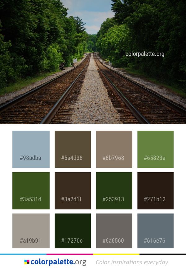 Track Transport Rail Color Palette