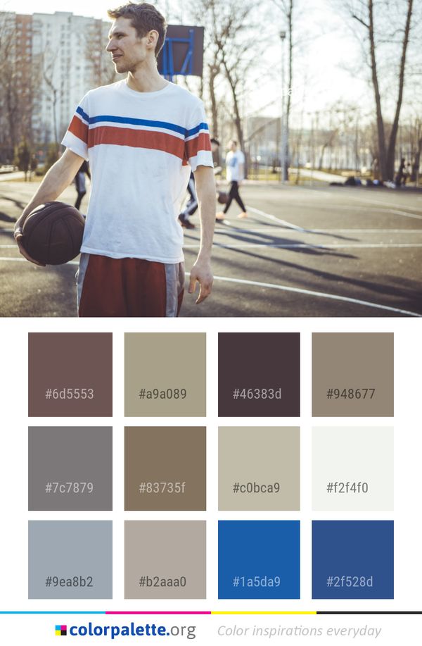 Blue Clothing Red Color Palette