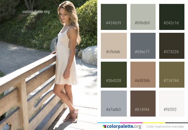 Fashion Model Photo Shoot Dress Color Palette