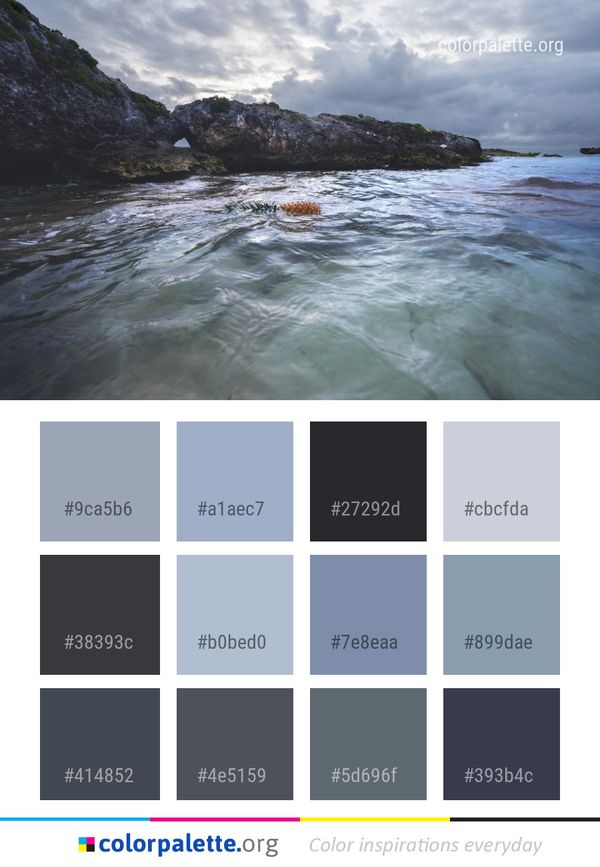 Sea Water Body Of Color Palette
