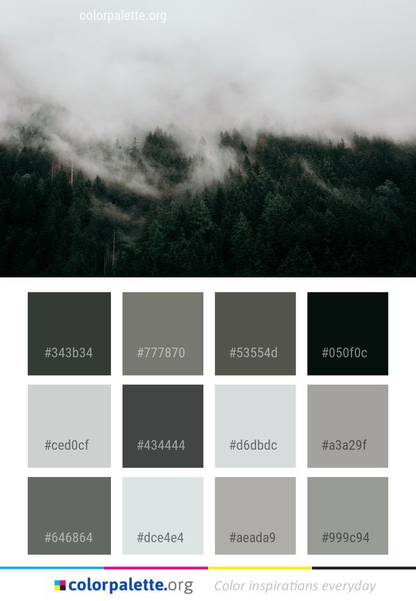 Sky Cloud Mist Color Palette