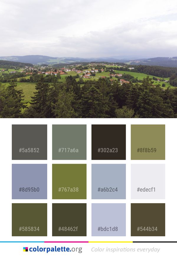Sky Highland Mountainous Landforms Color Palette