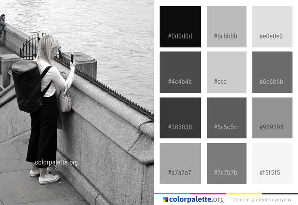 White Photograph Black Color Palette