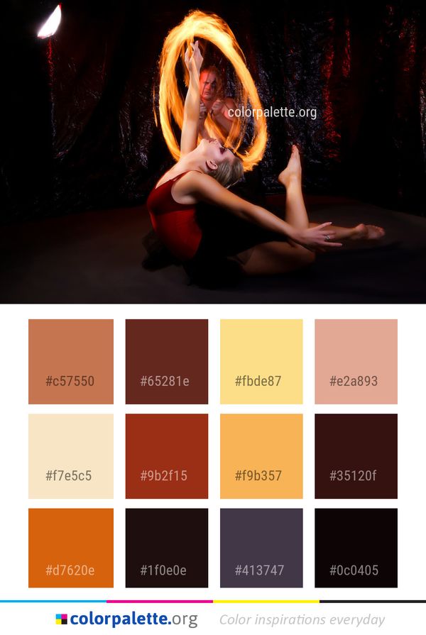 Dancer Darkness Performing Arts Color Palette