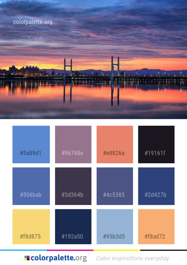 Reflection Sky Afterglow Color Palette