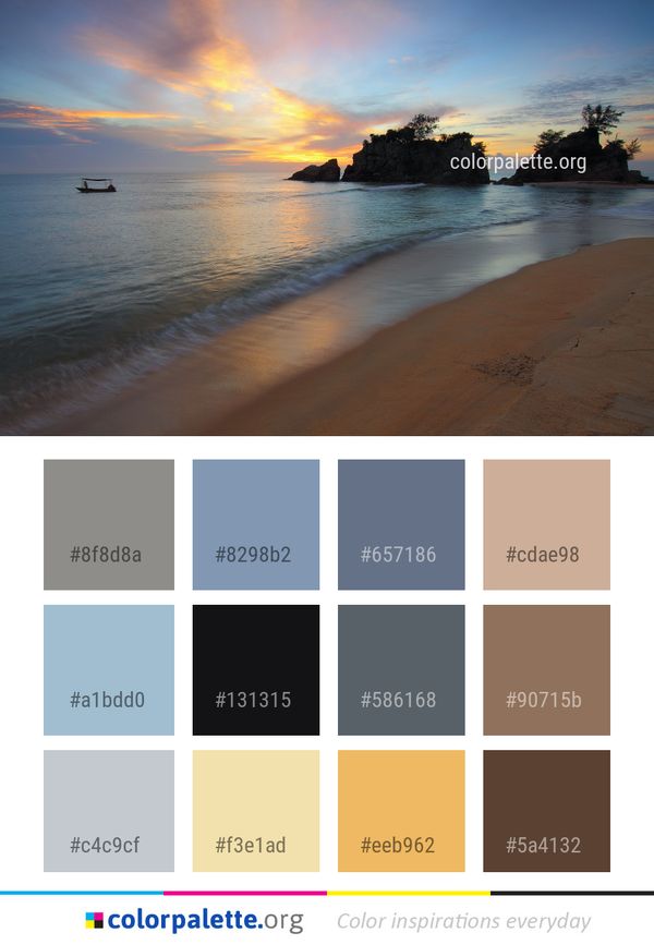 Sea Sky Body Of Water Color Palette