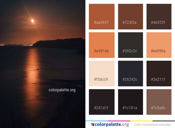 Sunset Horizon Reflection Color Palette