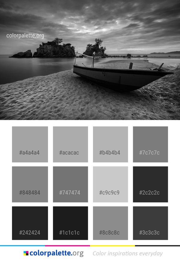 Water Black And White Sky Color Palette