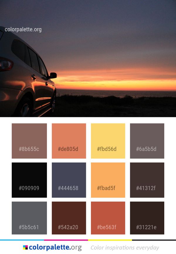 Car Sky Mode Of Transport Color Palette