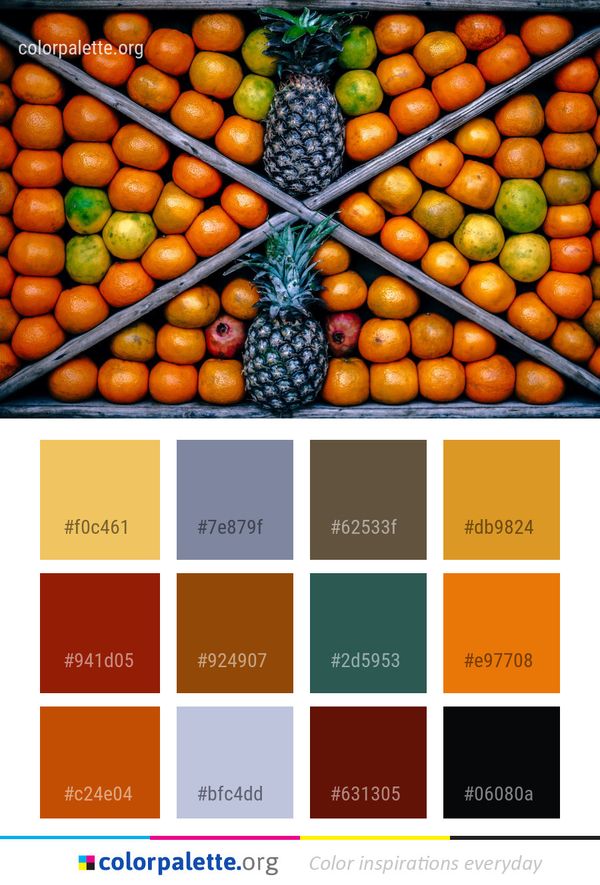Natural Foods Produce Fruit Color Palette