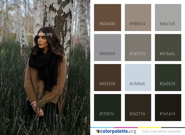 Scarf Girl Outerwear Color Palette