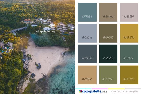 Aerial Photography Water Color Palette
