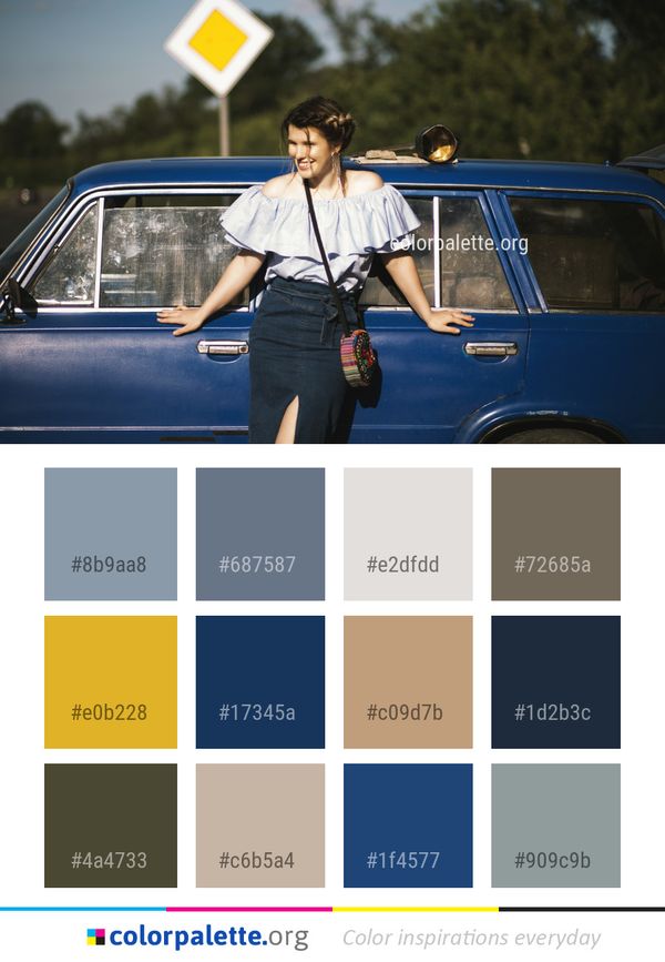 Car Blue Vehicle Color Palette