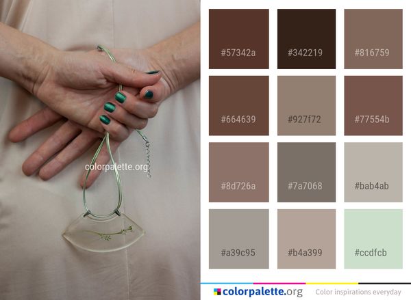 Finger Hand Nail Color Palette