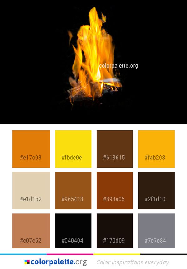 Flame Fire Heat Color Palette