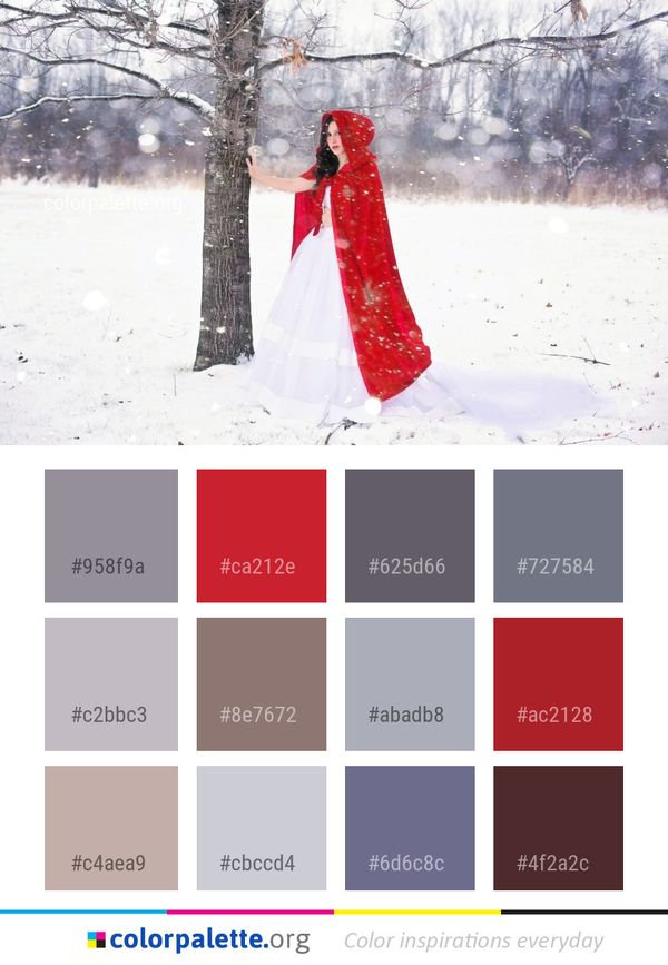 Red Snow Winter Color Palette
