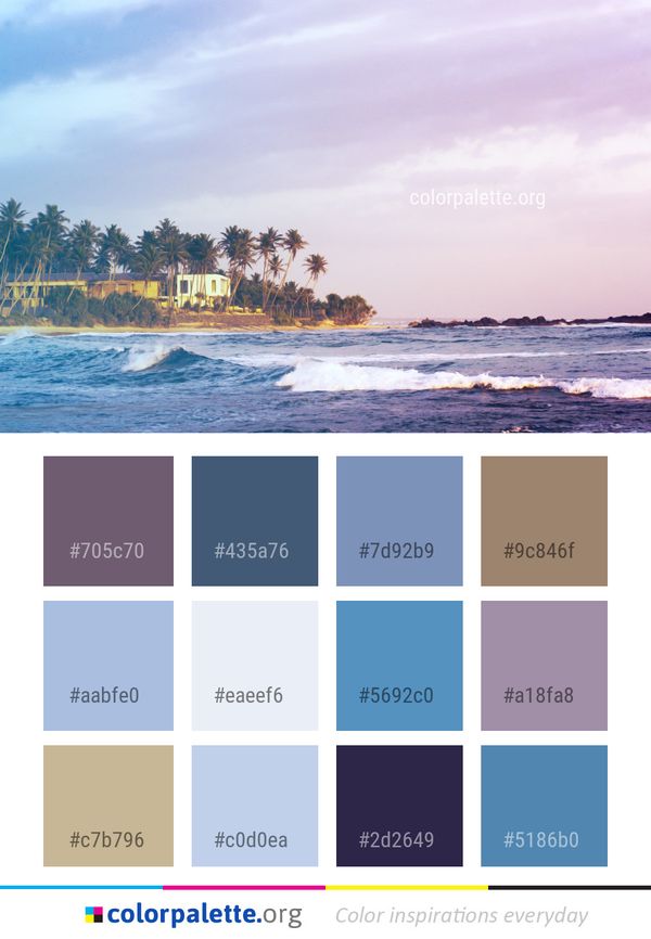 Sea Sky Coastal And Oceanic Landforms Color Palette