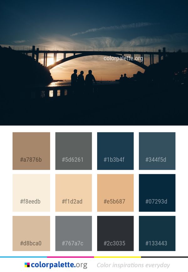 Sky Bridge Reflection Color Palette