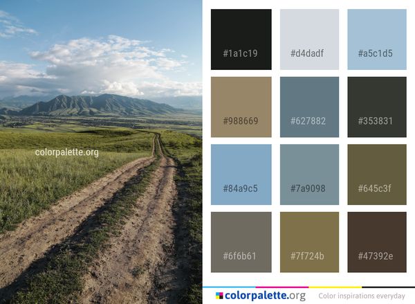 Sky Highland Road Color Palette