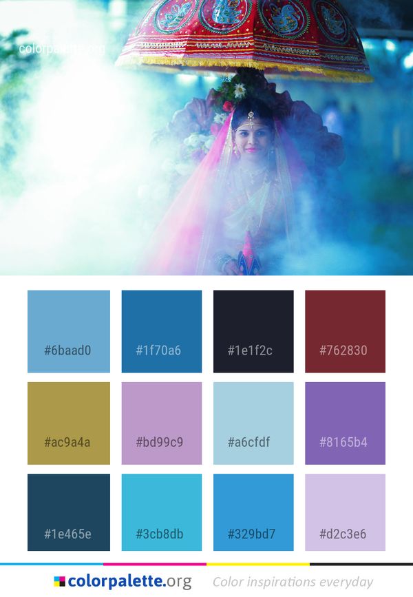 Blue Sky Purple Color Palette