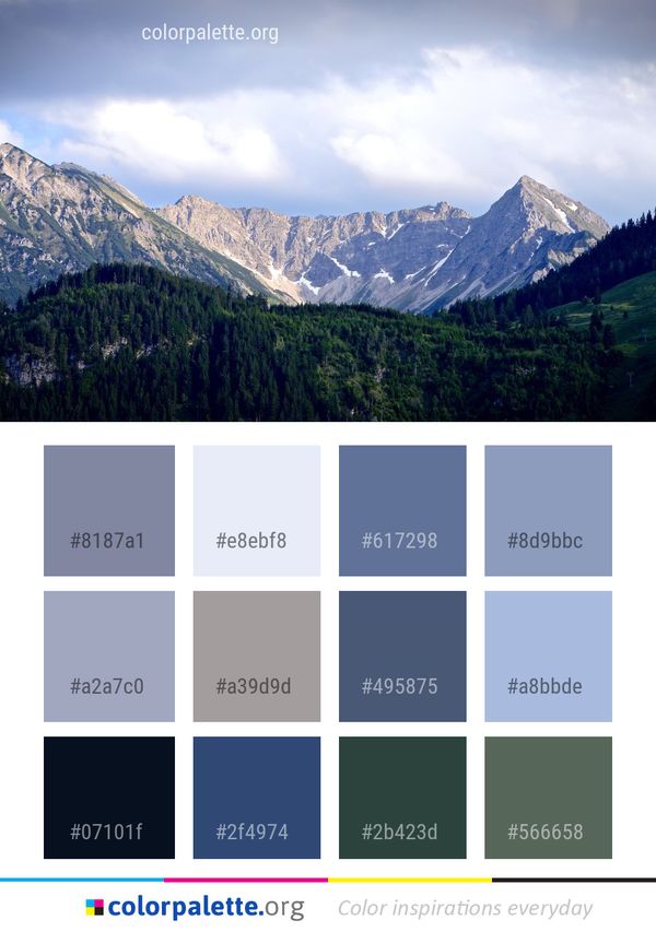 Mountainous Landforms Mountain Range Color Palette