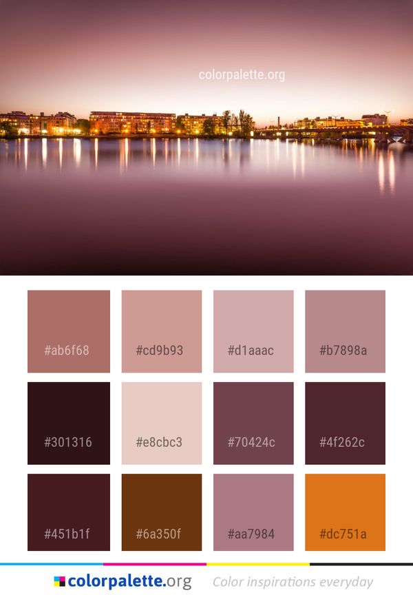 Reflection Cityscape Body Of Water Color Palette