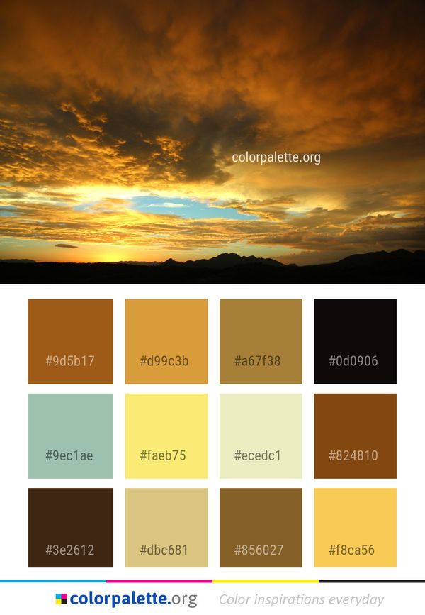 Sky Afterglow Atmosphere Color Palette