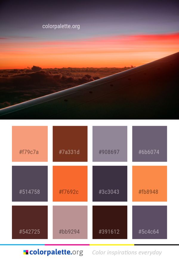 Sky Horizon Afterglow Color Palette