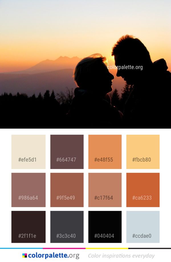 Sky Sunrise Silhouette Color Palette