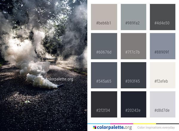 Smoke Sky Water Color Palette