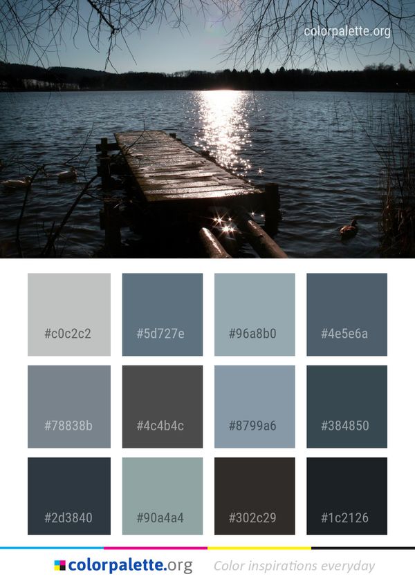 Water Lake Body Of Color Palette