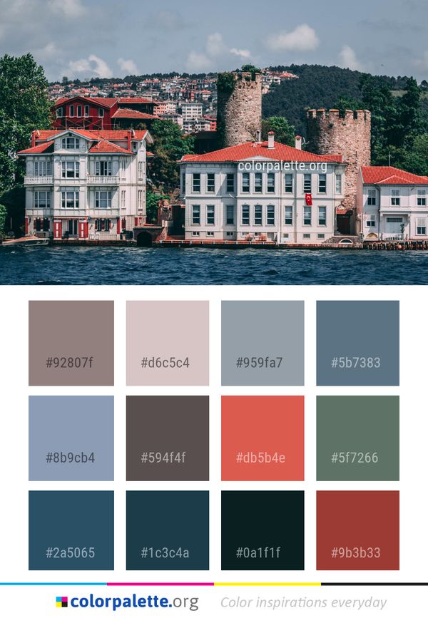 Water Sky Building Color Palette