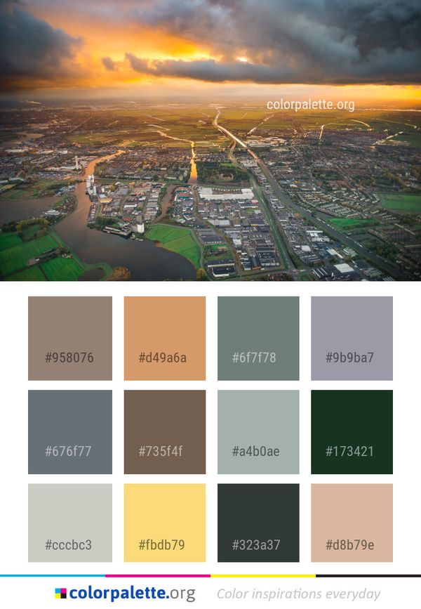 Aerial Photography Sky Bird's Eye View Color Palette