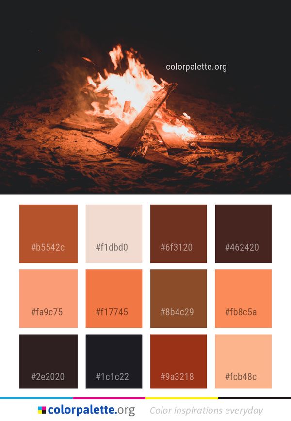 Campfire Fire Heat Color Palette