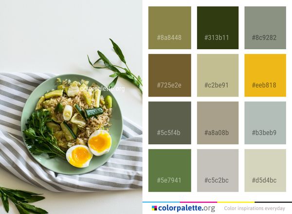 Dish Vegetarian Food Color Palette