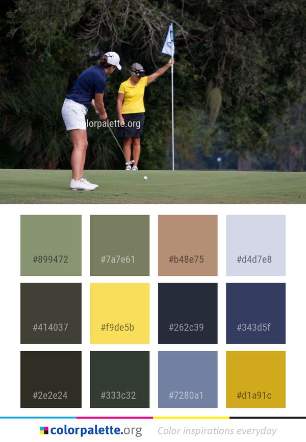 Golf Golfer Outdoor Recreation Color Palette