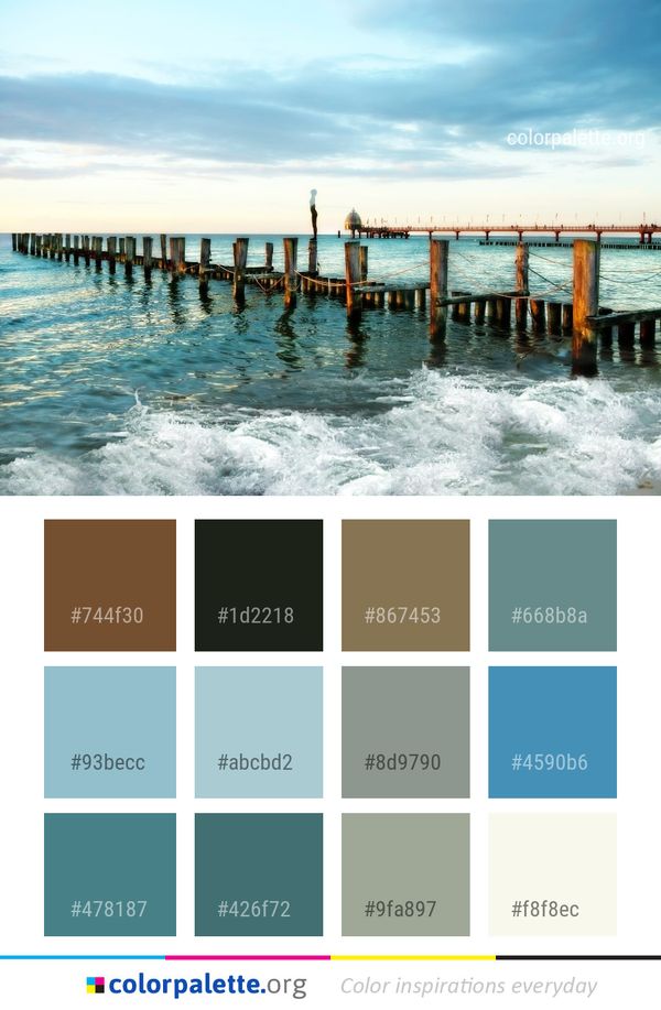 Sea Pier Ocean Color Palette