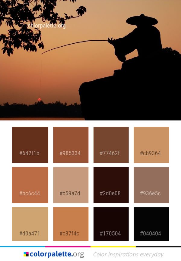 Silhouette Sky Sunrise Color Palette