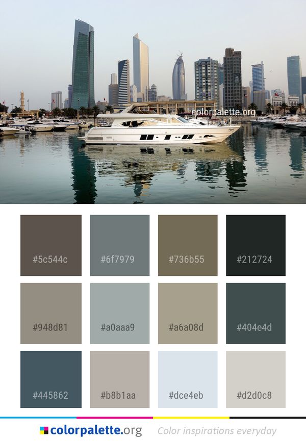 Water Transportation Marina Color Palette