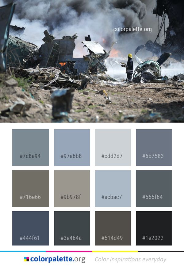 Disaster Geological Phenomenon Waste Color Palette