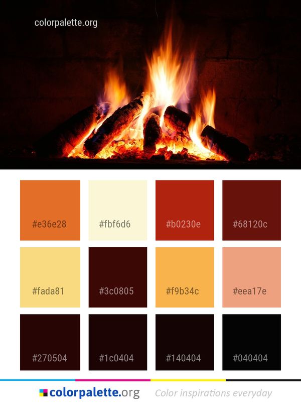 Fire Heat Flame Color Palette