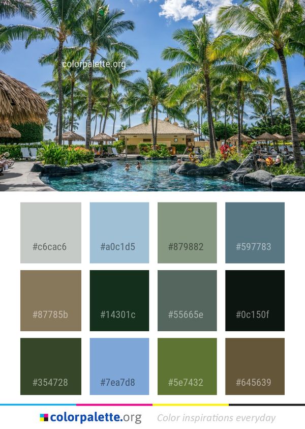 Resort Swimming Pool Leisure Color Palette