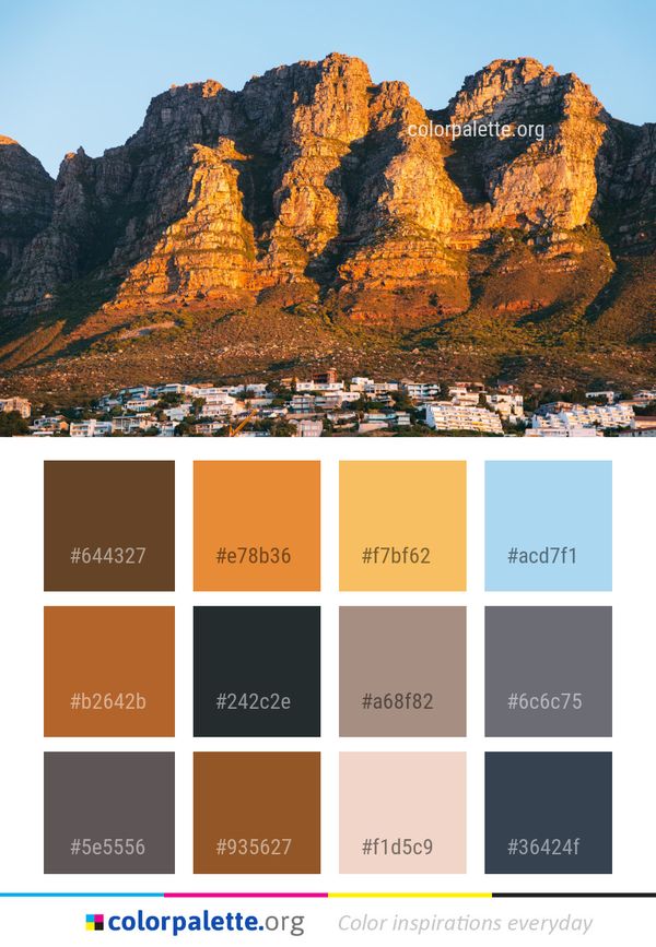 Nature Rock Mountainous Landforms Color Palette