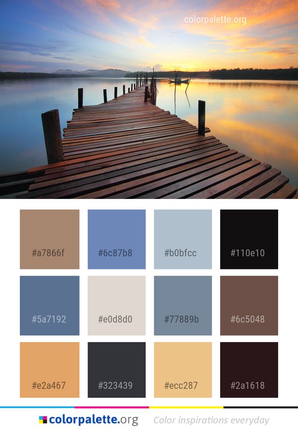 Pier Sky Water Color Palette