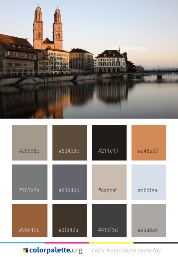 Reflection Landmark Water Color Palette