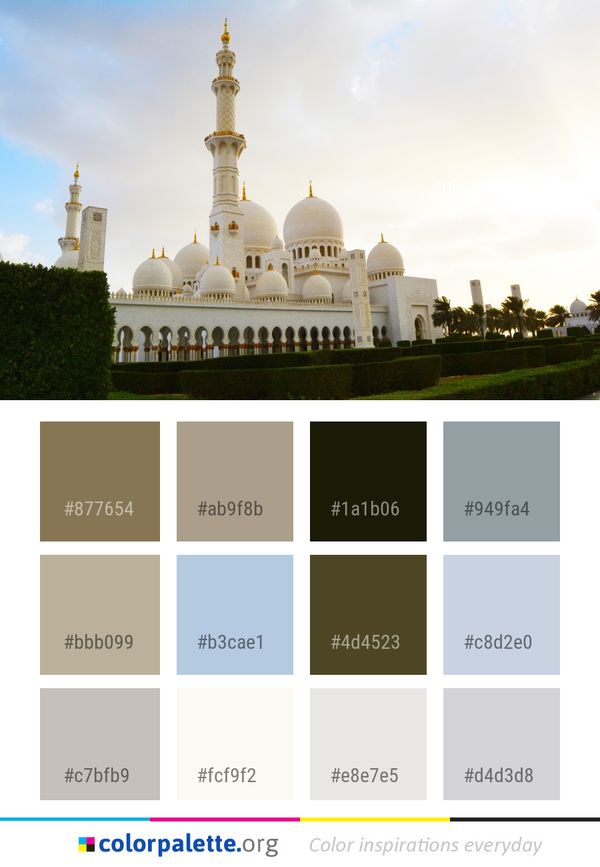 Mosque Landmark Dome Color Palette