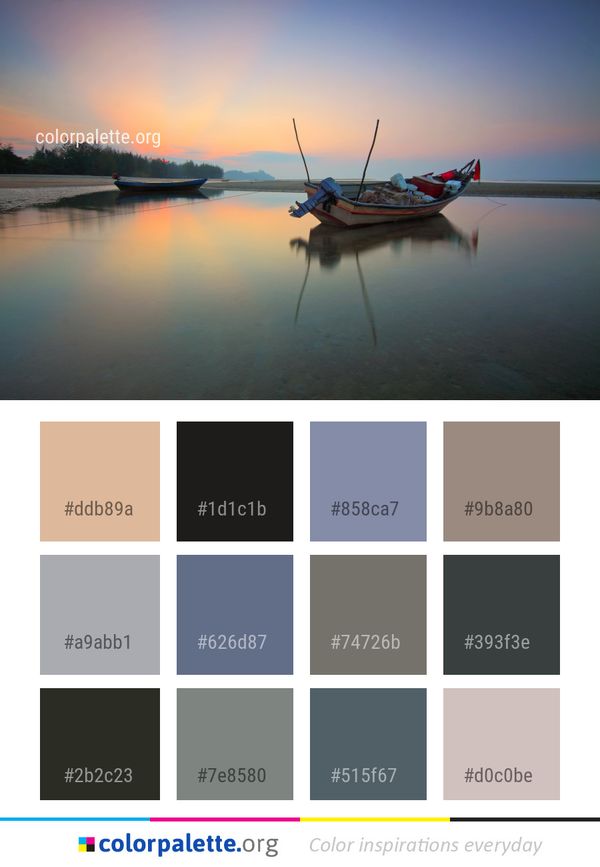 Reflection Sky Water Color Palette