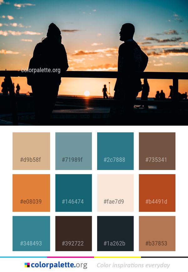 Sky Water Sunset Color Palette