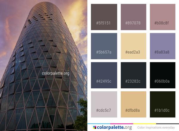 Skyscraper Building Sky Color Palette
